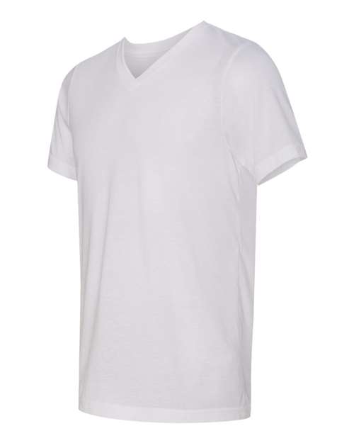 BELLA + CANVAS 3415 - Unisex Triblend V-Neck Tee - Solid White Triblend