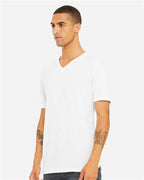 BELLA + CANVAS 3415 - Unisex Triblend V-Neck Tee - Solid White Triblend