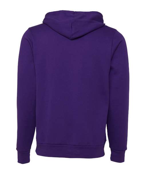 BELLA + CANVAS 3719 - Unisex Sponge Fleece Hoodie Sweatshirt - Team Purple
