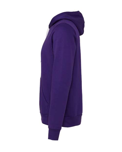 BELLA + CANVAS 3719 - Unisex Sponge Fleece Hoodie Sweatshirt - Team Purple