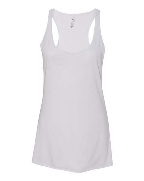 BELLA + CANVAS 8430 - Women's Triblend Racerback Tank - Solid White Triblend