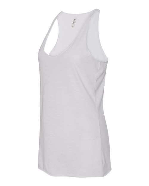 BELLA + CANVAS 8430 - Women's Triblend Racerback Tank - Solid White Triblend