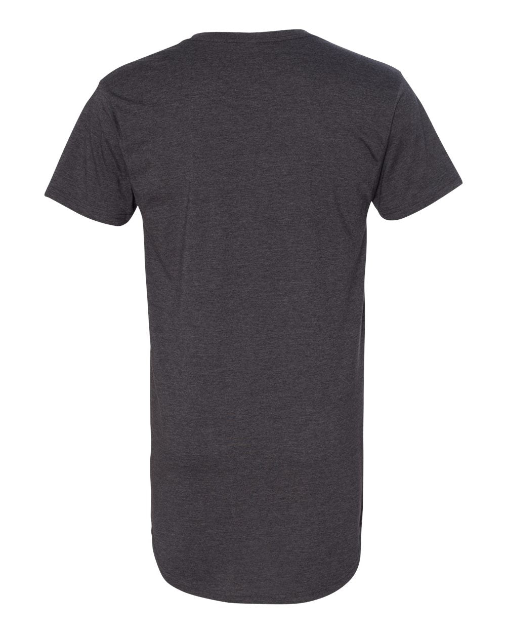 BELLA + CANVAS 3006 — Men's Long Body Urban Tee — Dark Grey Heather (flat)