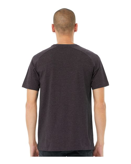 BELLA + CANVAS 3201 - Men's Heather CVC Raglan Tee - Dark Grey Heather