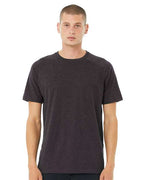 BELLA + CANVAS 3201 - Men's Heather CVC Raglan Tee - Dark Grey Heather