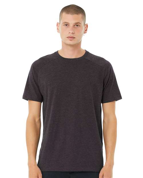 BELLA + CANVAS 3201 - Men's Heather CVC Raglan Tee - Dark Grey Heather