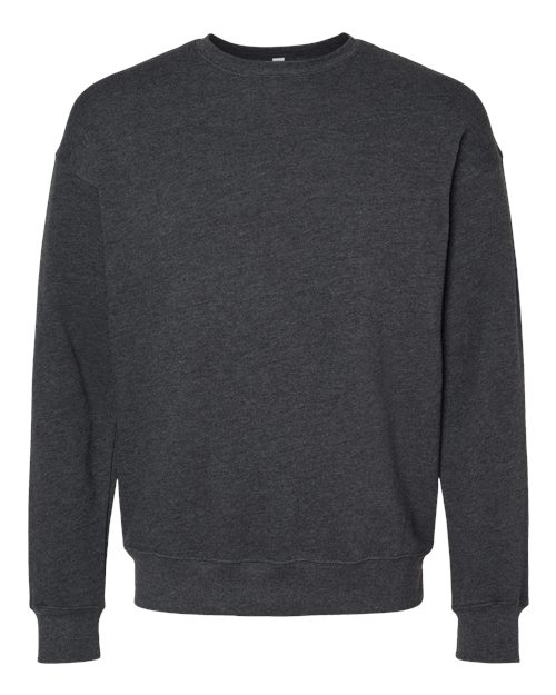 BELLA + CANVAS 3945 - Unisex Sponge Fleece Drop Shoulder Crewneck Sweatshirt - Dark Grey Heather