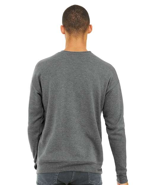 BELLA + CANVAS 3945 - Unisex Sponge Fleece Drop Shoulder Crewneck Sweatshirt - Deep Heather