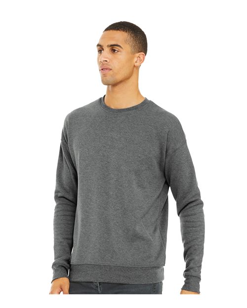 BELLA + CANVAS 3945 - Unisex Sponge Fleece Drop Shoulder Crewneck Sweatshirt - Deep Heather