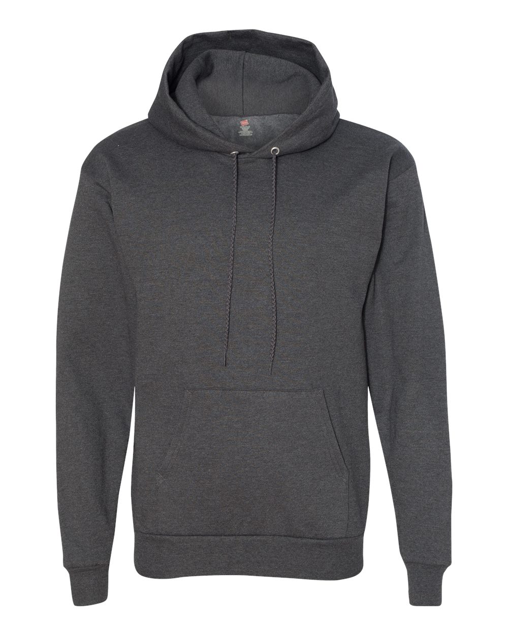 Hanes P170 - Unisex EcoSmart® Hooded Sweatshirt — Charcoal Heather (flat)