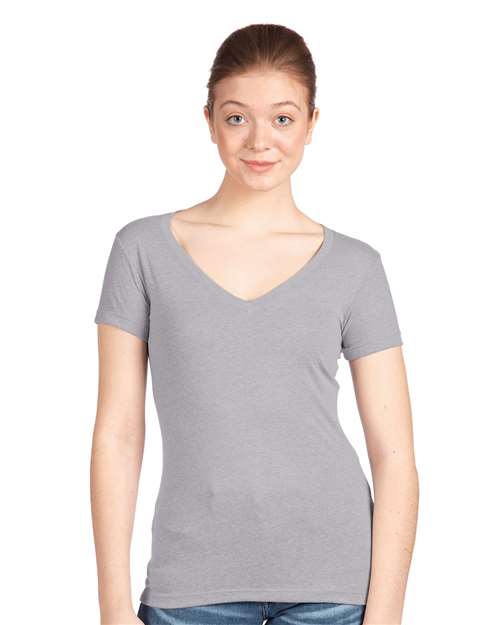 Next Level 1540 - Women's Ideal V-Neck T-Shirt - Heather Grey