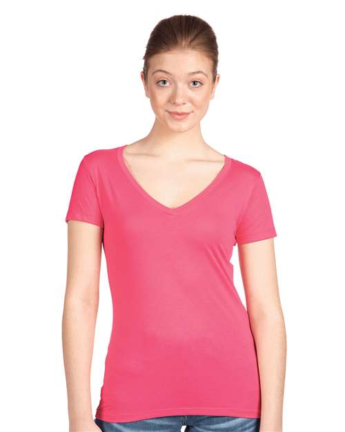 Next Level 1540 - Women's Ideal V-Neck T-Shirt - Hot Pink