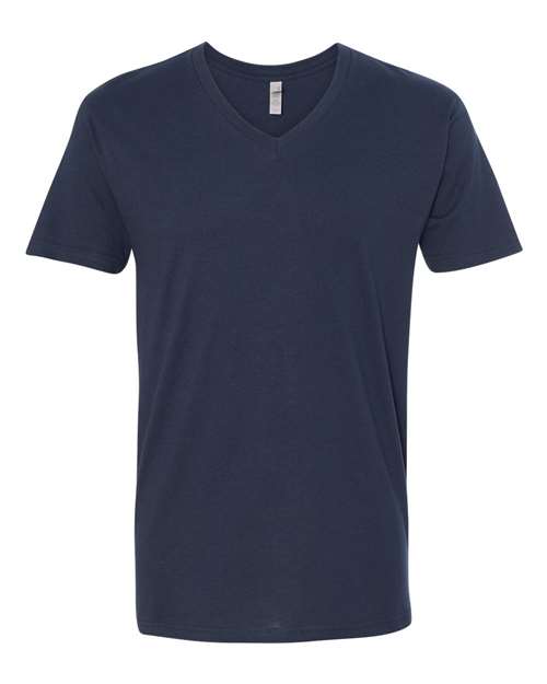 Next Level 3200 - Unisex Cotton V-Neck T-Shirt - Midnight Navy