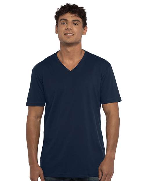 Next Level 3200 - Unisex Cotton V-Neck T-Shirt - Midnight Navy