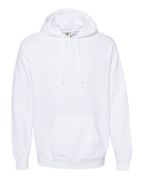 Comfort Colors 1567 - Unisex Garment-Dyed Hooded Sweatshirt - White