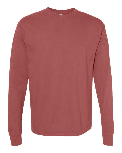 Comfort Colors 6014 - Unisex Garment-Dyed Heavyweight Long Sleeve T-Shirt - Brick