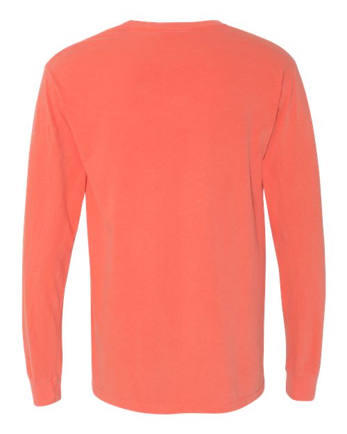 Comfort Colors 6014 - Unisex Garment-Dyed Heavyweight Long Sleeve T-Shirt - Bright Salmon