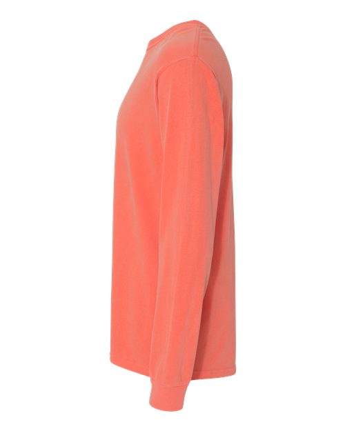 Comfort Colors 6014 - Unisex Garment-Dyed Heavyweight Long Sleeve T-Shirt - Bright Salmon
