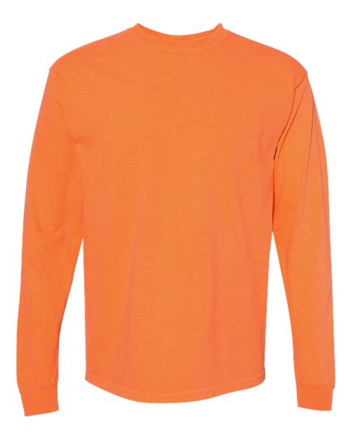 Comfort Colors 6014 - Unisex Garment-Dyed Heavyweight Long Sleeve T-Shirt - Burnt Orange