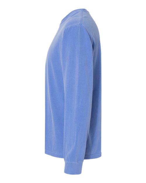 Comfort Colors 6014 - Unisex Garment-Dyed Heavyweight Long Sleeve T-Shirt - Flo Blue