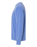 Comfort Colors 6014 - Unisex Garment-Dyed Heavyweight Long Sleeve T-Shirt - Flo Blue