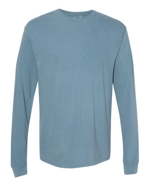 Comfort Colors 6014 - Unisex Garment-Dyed Heavyweight Long Sleeve T-Shirt - Ice Blue