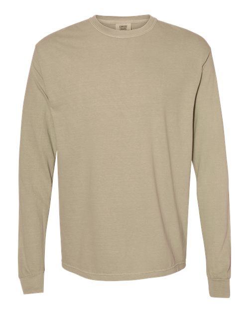 Comfort Colors 6014 - Unisex Garment-Dyed Heavyweight Long Sleeve T-Shirt - Khaki