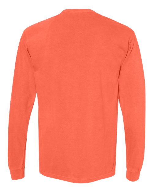 Comfort Colors 6014 - Unisex Garment-Dyed Heavyweight Long Sleeve T-Shirt - Neon Red Orange
