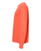 Comfort Colors 6014 - Unisex Garment-Dyed Heavyweight Long Sleeve T-Shirt - Neon Red Orange