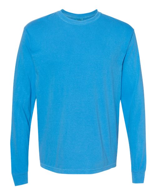 Comfort Colors 6014 - Unisex Garment-Dyed Heavyweight Long Sleeve T-Shirt - Royal Caribe