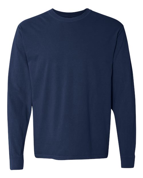 Comfort Colors 6014 - Unisex Garment-Dyed Heavyweight Long Sleeve T-Shirt - True Navy