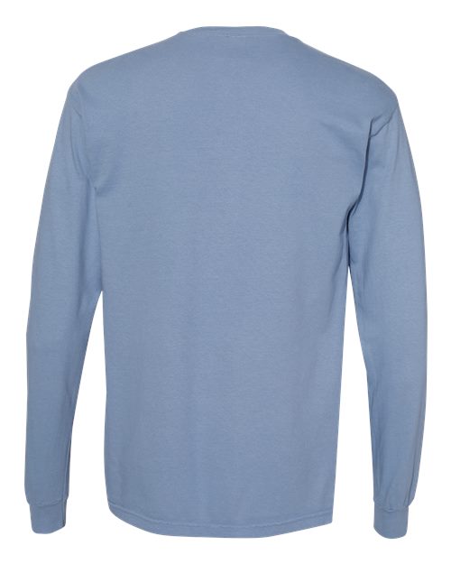 Comfort Colors 6014 - Unisex Garment-Dyed Heavyweight Long Sleeve T-Shirt - Washed Denim