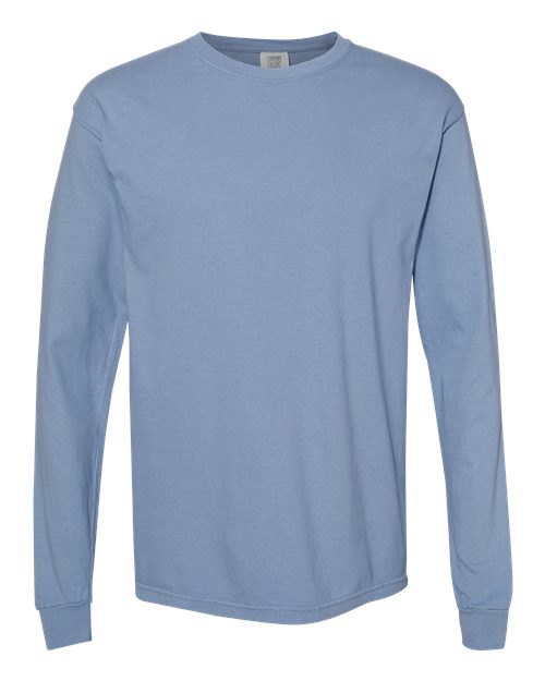 Comfort Colors 6014 - Unisex Garment-Dyed Heavyweight Long Sleeve T-Shirt - Washed Denim