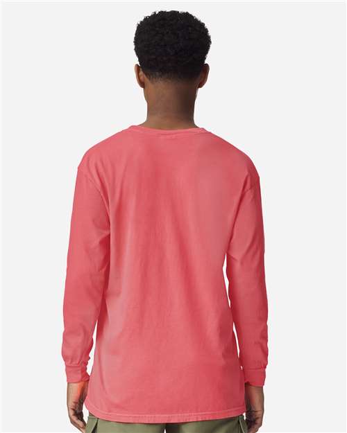 Comfort Colors 6014 - Unisex Garment-Dyed Heavyweight Long Sleeve T-Shirt - Watermelon