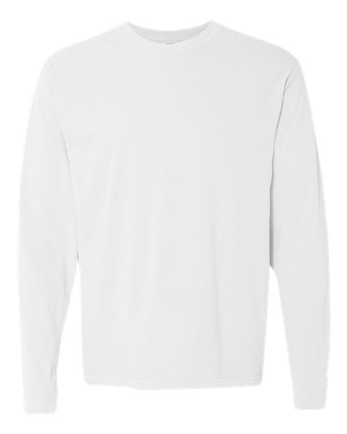 Comfort Colors 6014 - Unisex Garment-Dyed Heavyweight Long Sleeve T-Shirt - White