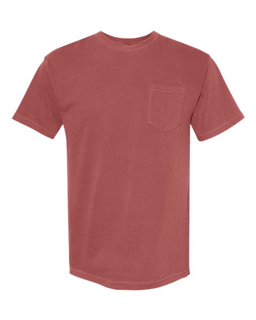 Comfort Colors 6030 - Unisex Garment-Dyed Heavyweight Pocket T-Shirt - Brick
