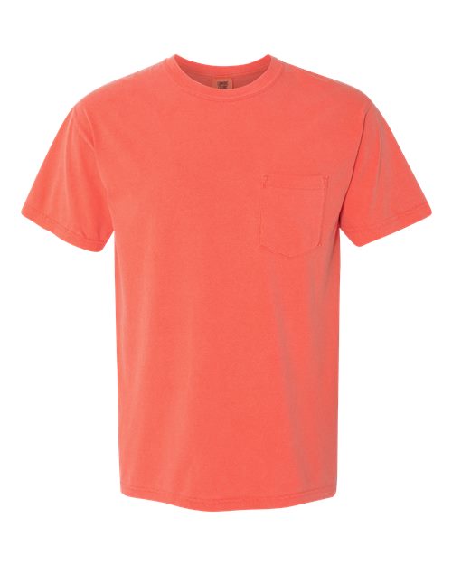 Comfort Colors 6030 - Unisex Garment-Dyed Heavyweight Pocket T-Shirt - Bright Salmon