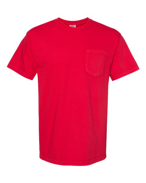 Comfort Colors 6030 - Unisex Garment-Dyed Heavyweight Pocket T-Shirt - Red