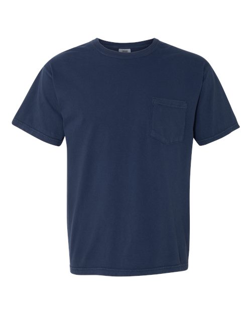Comfort Colors 6030 - Unisex Garment-Dyed Heavyweight Pocket T-Shirt - True Navy