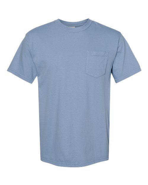 Comfort Colors 6030 - Unisex Garment-Dyed Heavyweight Pocket T-Shirt - Washed Denim