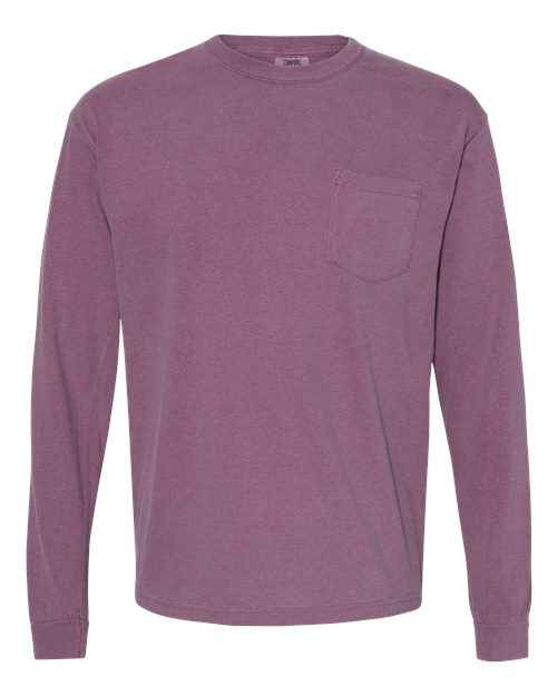 Comfort Colors 4410 - Unisex Garment-Dyed Heavyweight Long Sleeve Pocket T-Shirt