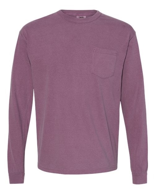 Comfort Colors 4410 - Unisex Garment-Dyed Heavyweight Long Sleeve Pocket T-Shirt
