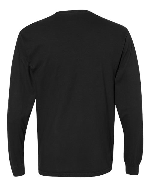 Comfort Colors 4410 - Unisex Garment-Dyed Heavyweight Long Sleeve Pocket T-Shirt - Black