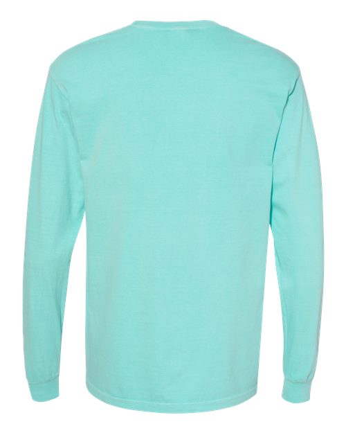 Comfort Colors 4410 - Unisex Garment-Dyed Heavyweight Long Sleeve Pocket T-Shirt - Chalky Mint