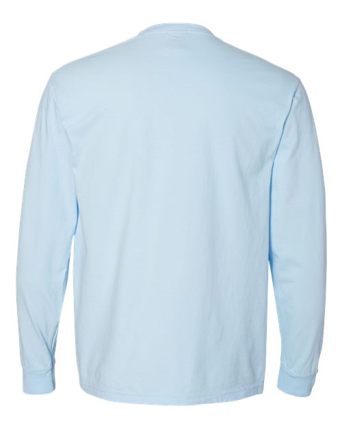 Comfort Colors 4410 - Unisex Garment-Dyed Heavyweight Long Sleeve Pocket T-Shirt - Chambray