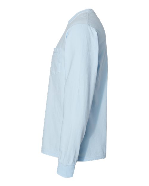 Comfort Colors 4410 - Unisex Garment-Dyed Heavyweight Long Sleeve Pocket T-Shirt - Chambray