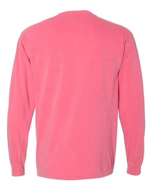 Comfort Colors 4410 - Unisex Garment-Dyed Heavyweight Long Sleeve Pocket T-Shirt - Crunchberry