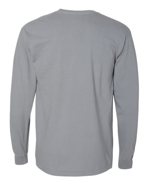 Comfort Colors 4410 - Unisex Garment-Dyed Heavyweight Long Sleeve Pocket T-Shirt - Granite