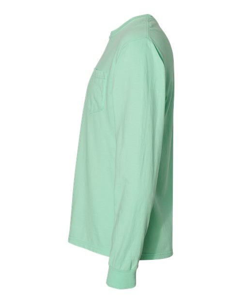 Comfort Colors 4410 - Unisex Garment-Dyed Heavyweight Long Sleeve Pocket T-Shirt - Island Reef