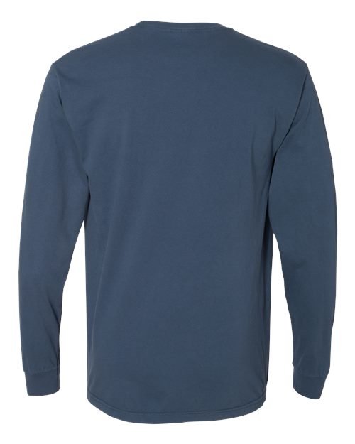 Comfort Colors 4410 - Unisex Garment-Dyed Heavyweight Long Sleeve Pocket T-Shirt - Midnight